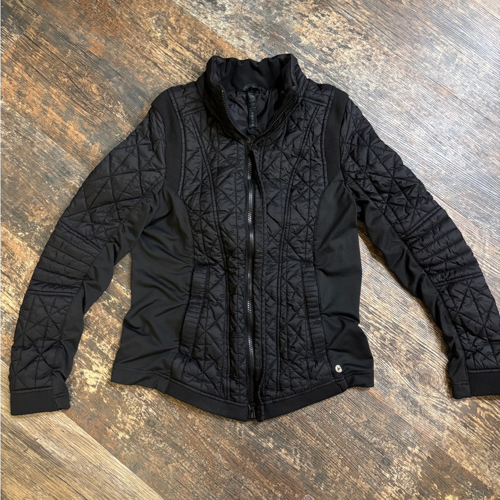 Elegant Black Quilted Women's Puffer running Jacket